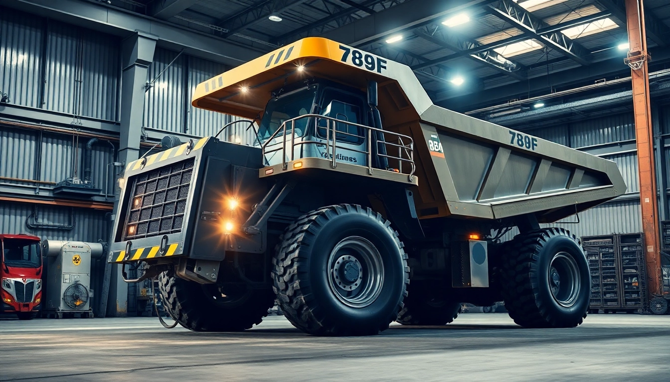789F mining truck in operation showcasing robust design and high performance in industrial settings.