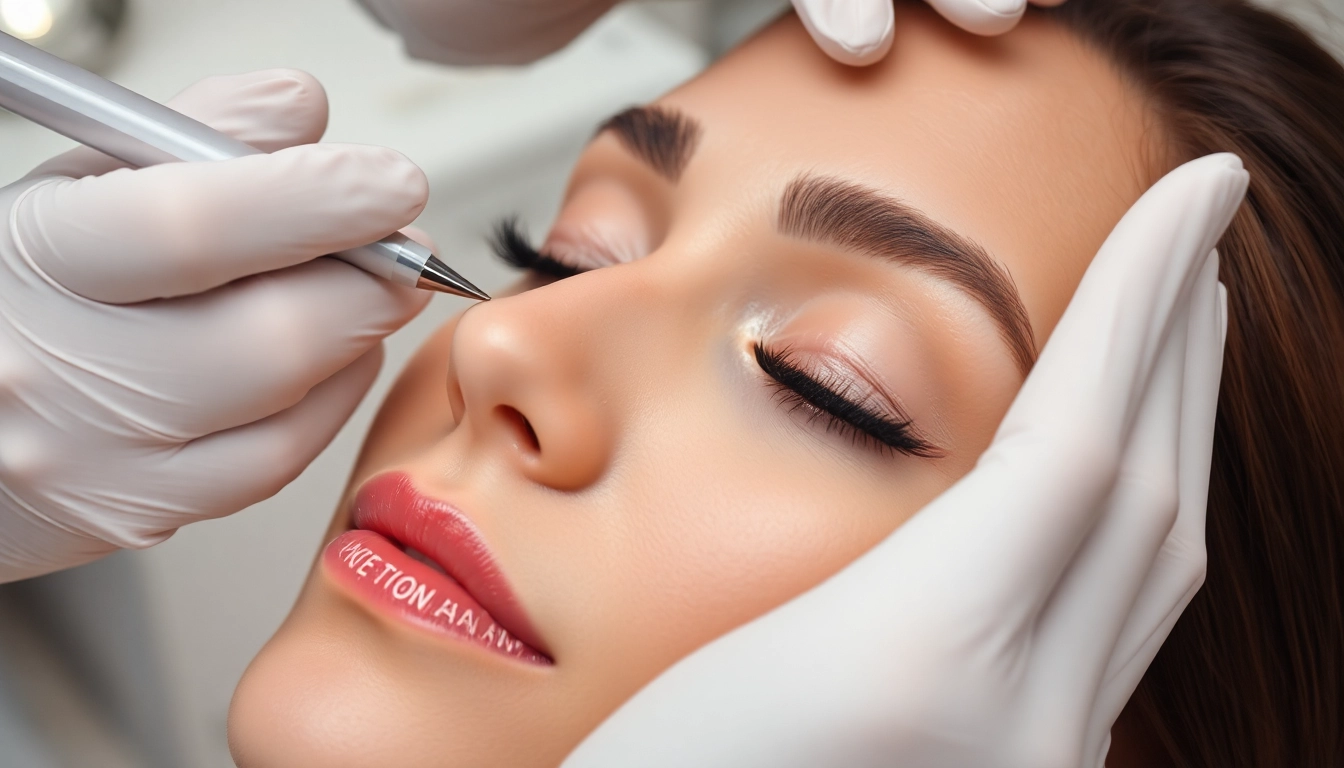 Woman undergoing botox zuerich behandlung in a calming clinic setting.