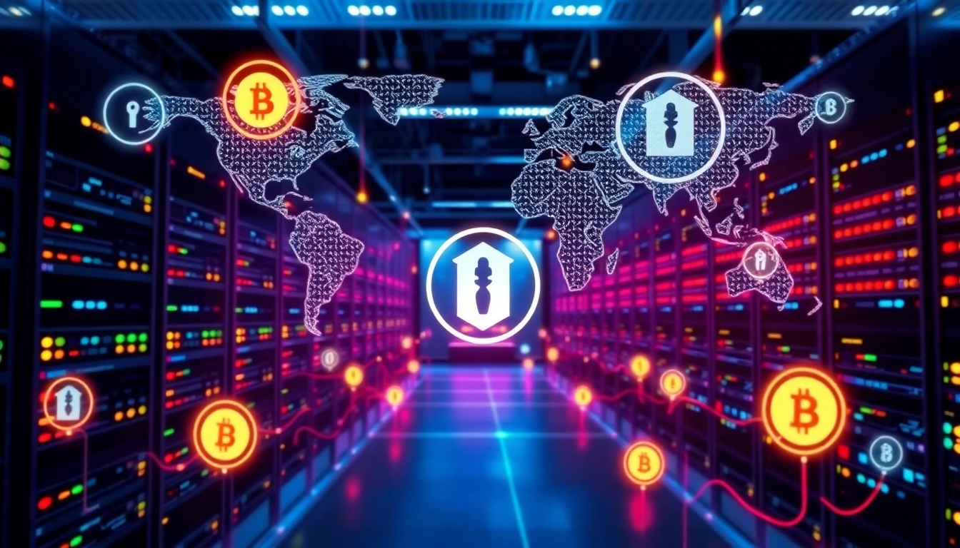 Secure global cloud server network by https://linkcli.com/ showcasing high-protection features and virtual currency support.