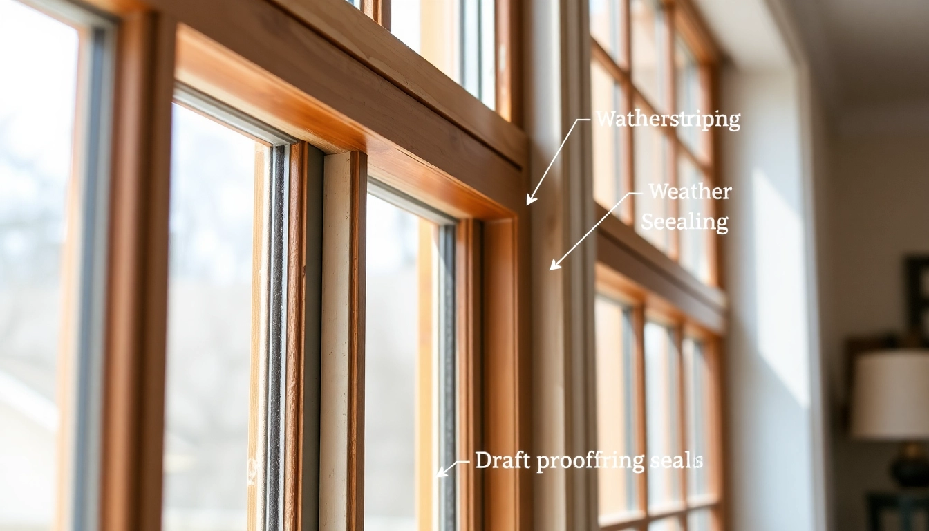 Draught-proofing sash windows with weatherstripping and seals to improve energy efficiency and comfort.