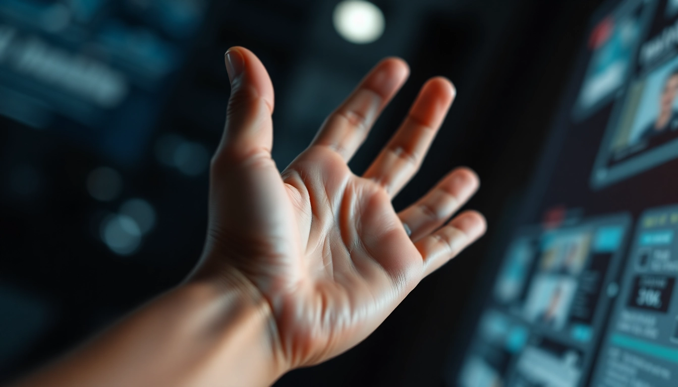 Human or Not AI game illustrating the challenge of distinguishing between human and AI responses through a visual of human hand and robot hand reaching out in a digital setting.