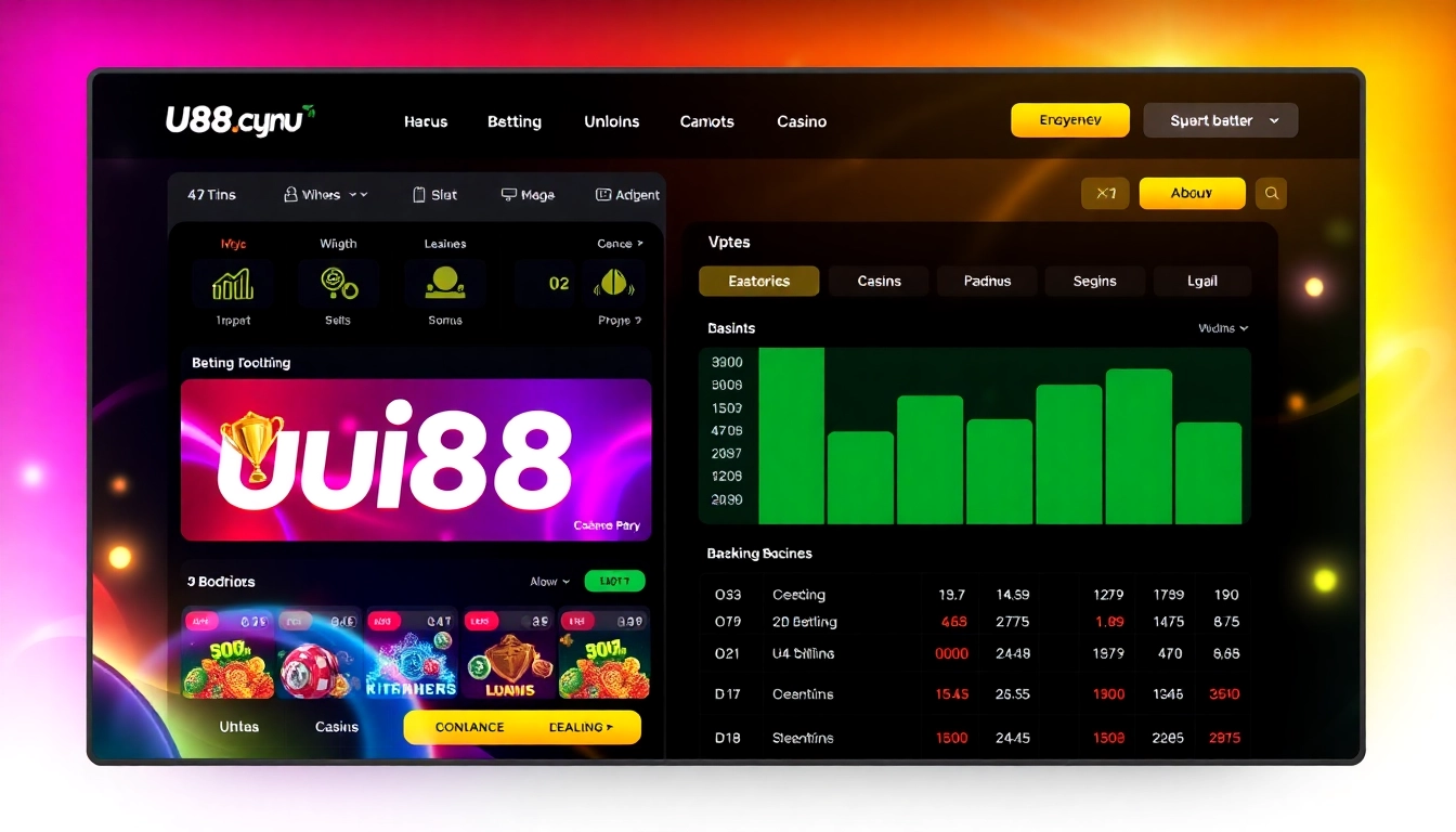 Screenshot of uu88.cymru online betting platform showcasing live casino games and user interface for engaging gameplay.