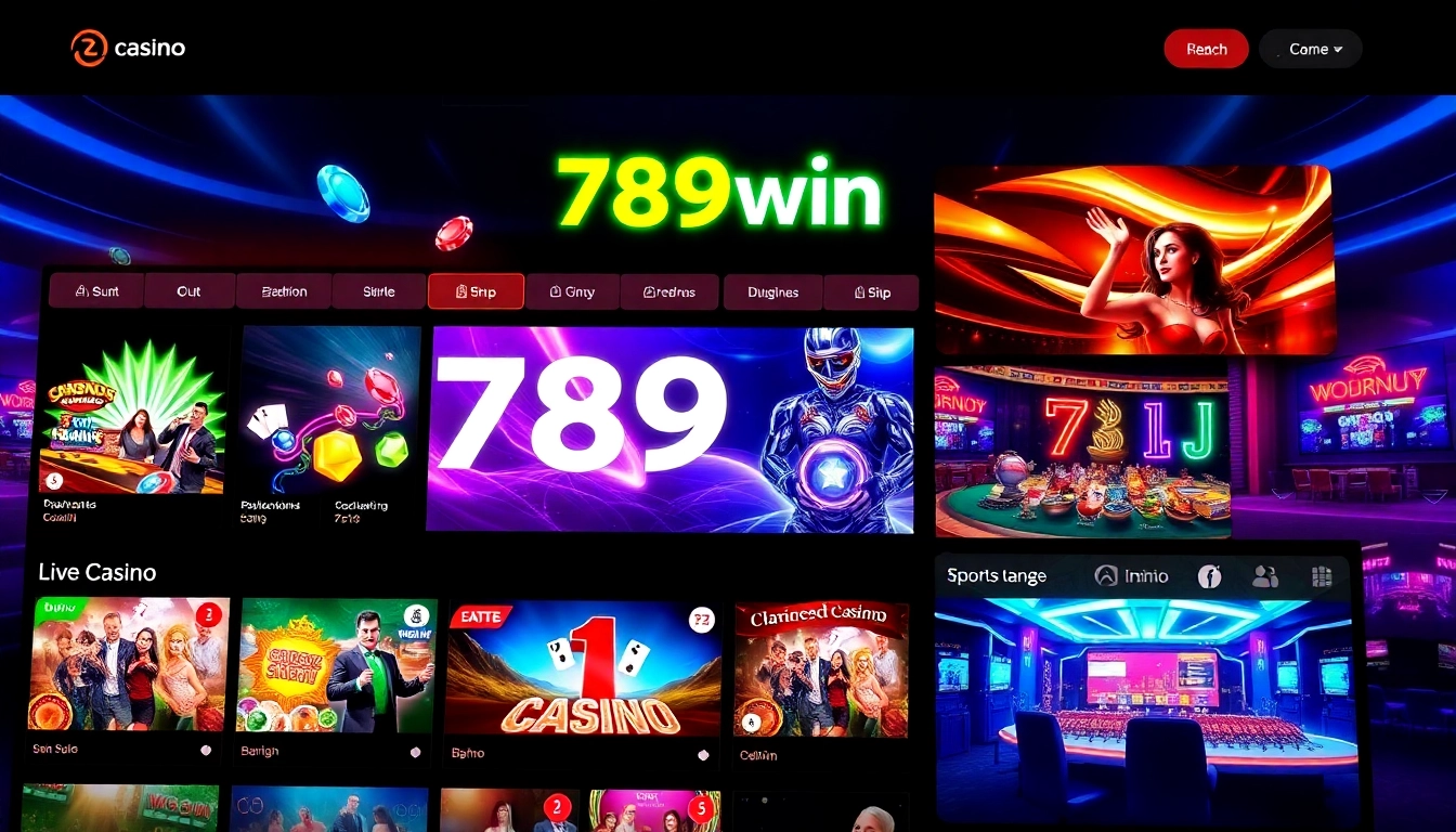 789win's engaging casino platform with colorful games, live dealers, and sports betting features, highlighting the brand’s dynamic online entertainment experience.