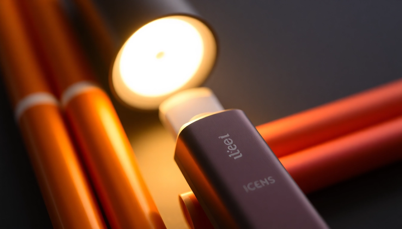 High-quality Terea sigara sticks for IQOS Iluma device being inserted into sleek heated tobacco device, emphasizing innovation and convenience.