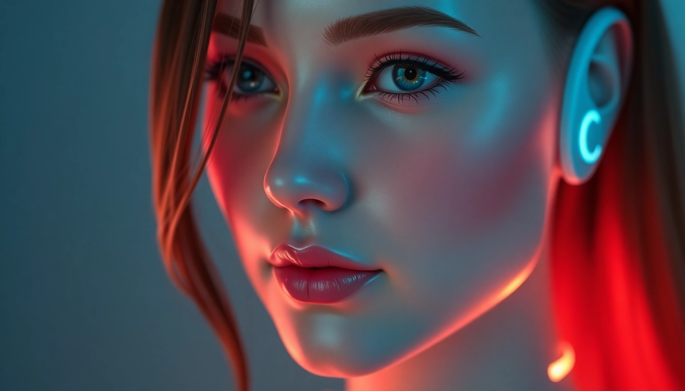 An Ai girlfriend digital avatar engaging in a meaningful conversation with a user, symbolizing virtual companionship and emotional connection.