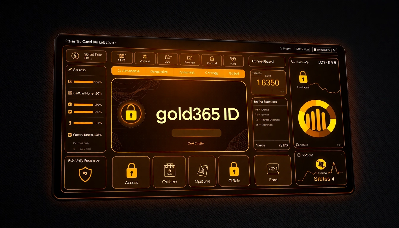 Secure gold365 ID login interface highlighting ease of access and trust for users, emphasizing safety and modern design features.
