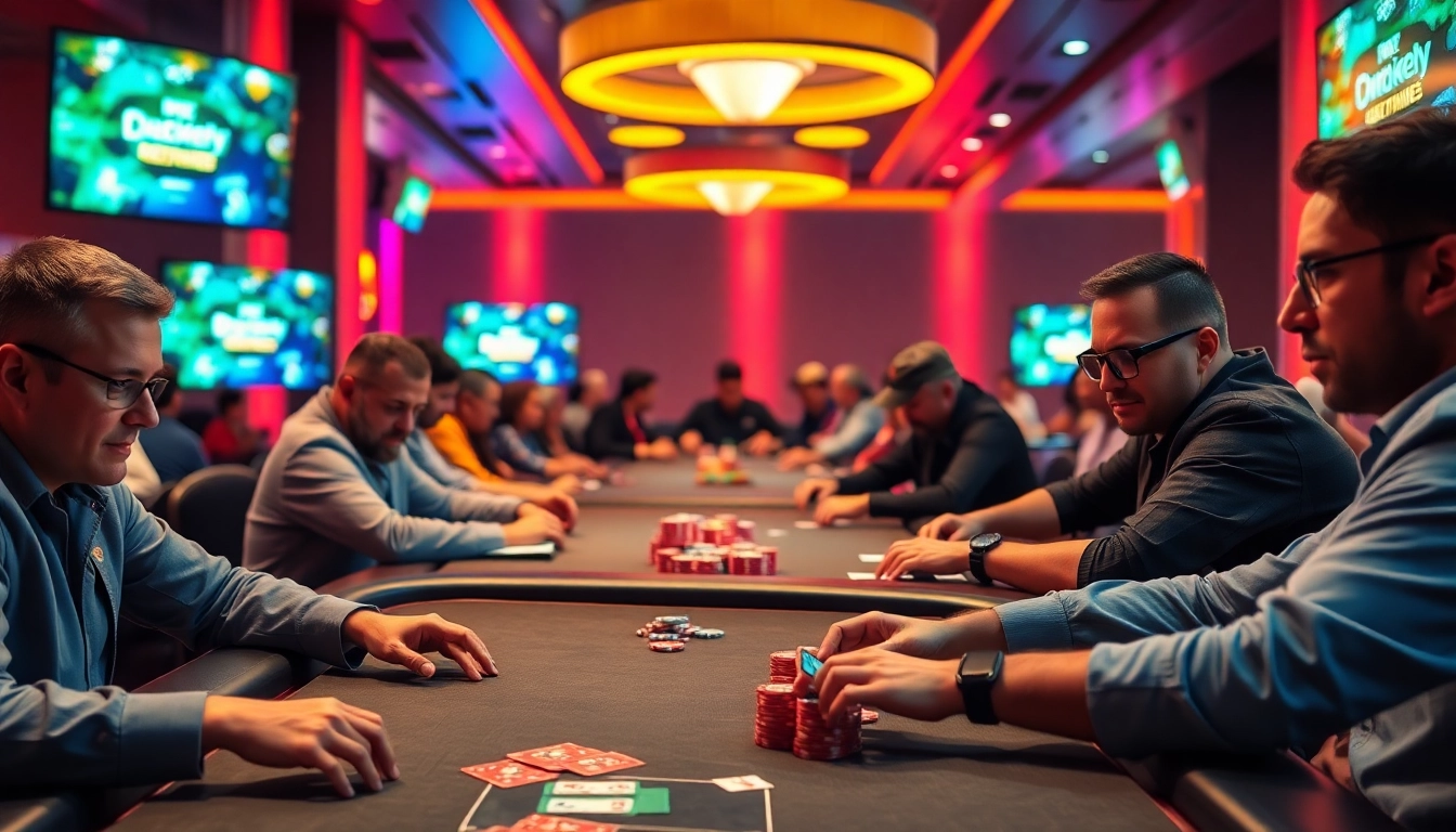 Best pokerbros clubs with diverse players engaging in live poker games at online tables for all skill levels.