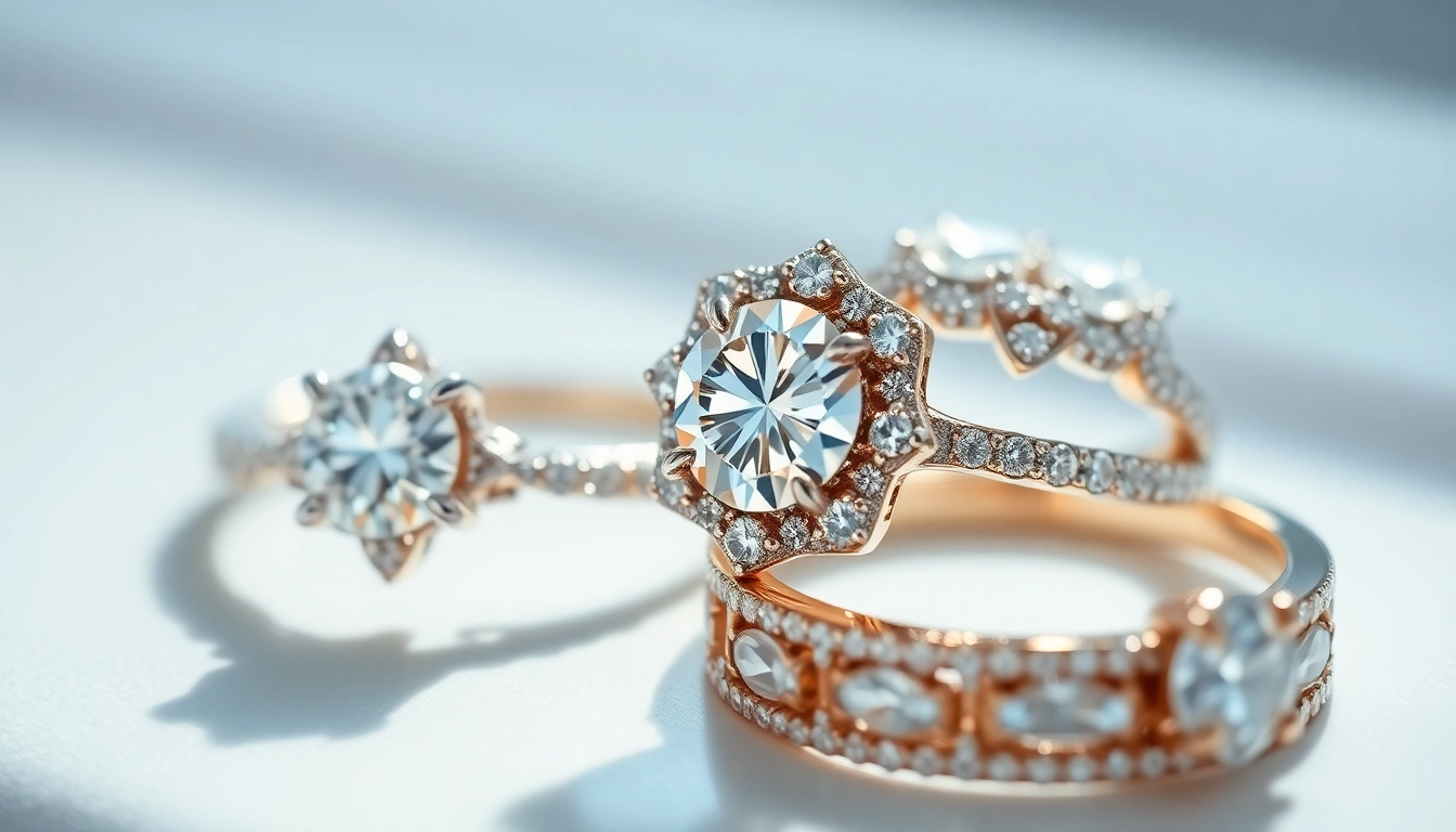 Luxurious classic engagement rings with solitaire and halo designs, featuring sparkling diamonds for timeless elegance, perfect for proposals.