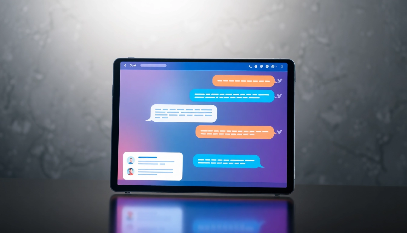Engaging chat interface highlighting seamless communication and modern design for user engagement