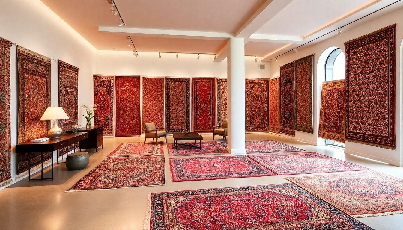 Showcase of colorful Tappeti a Milano, highlighting traditional and modern designs in an