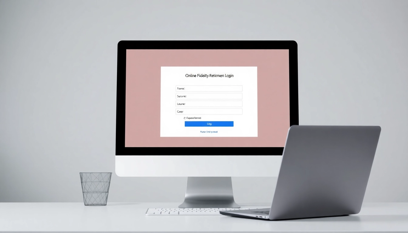 User safely accessing fidelity retirement login portal for online account management and