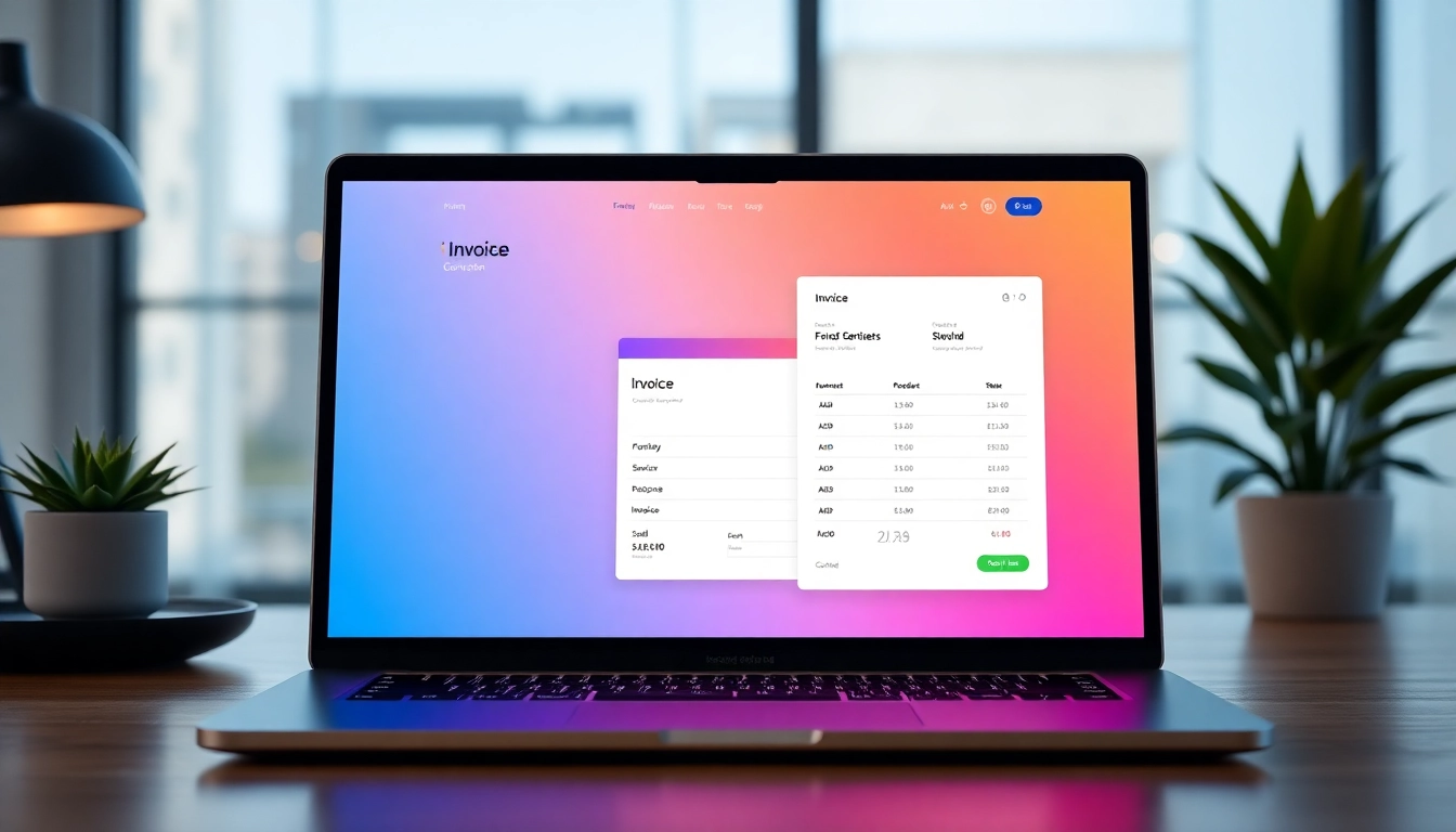 Efficient online invoice generator showcasing customizable templates and quick payment options